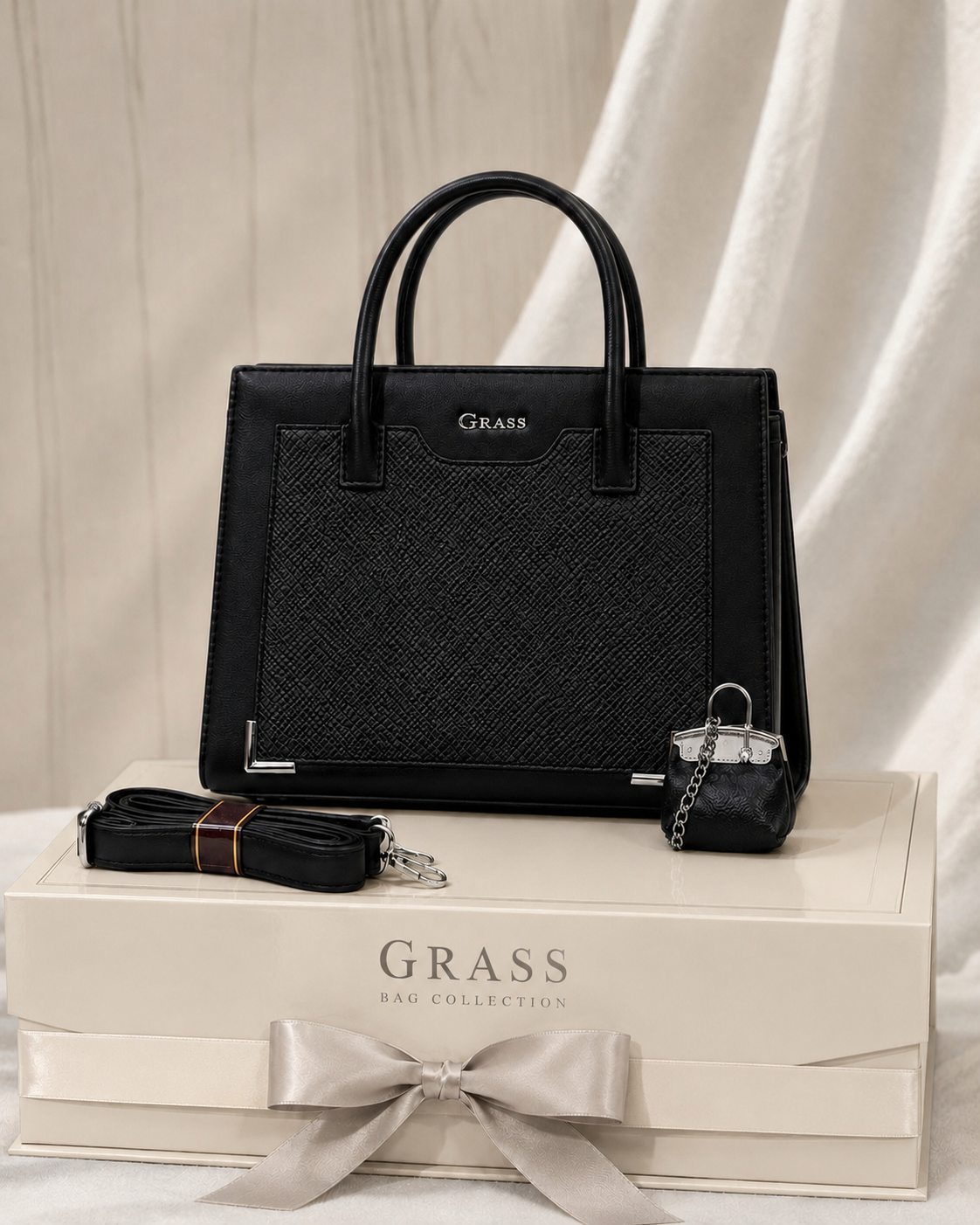 کیف دست زنانه کنفی برند grass اورجینال